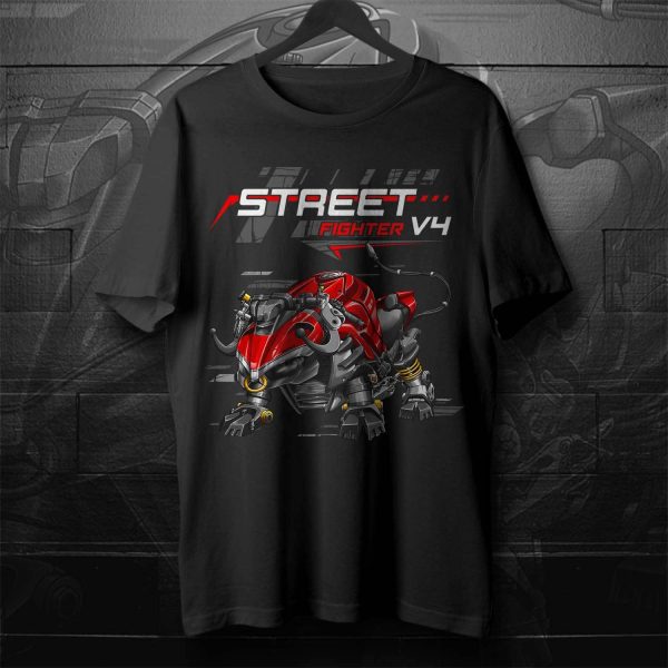 T-shirt Ducati Streetfighter V4 Bull 2023 Ducati Red Merchandise & Clothing Motorcycle Apparel