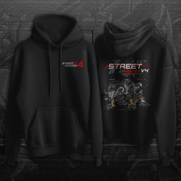 Hoodie Ducati Streetfighter V4 Bull 2023 S Gray Nero Merchandise & Clothing Motorcycle Apparel