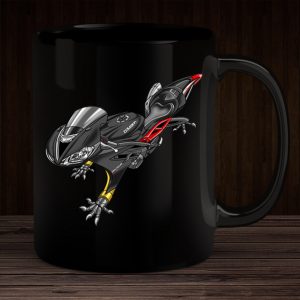 Black Mug Triumph Daytona 675R Gecko Merchandise & Clothing Motorcycle Apparel