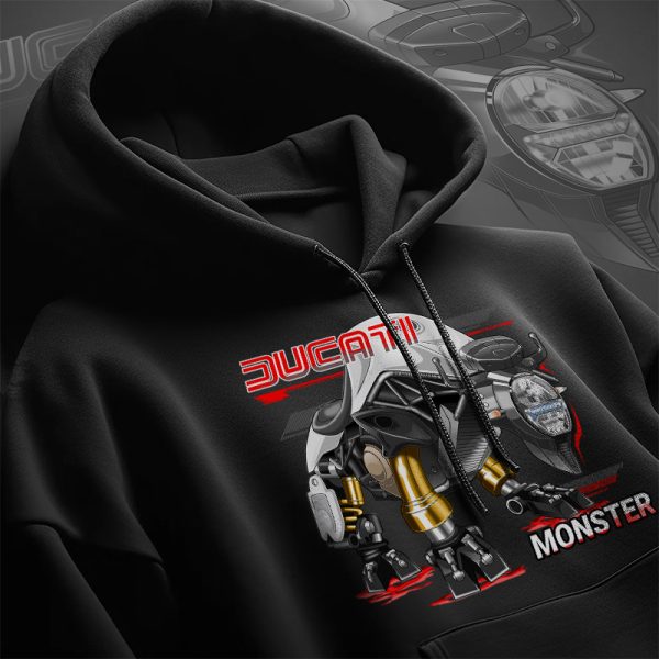 Hoodie Ducati Monster 1200 Bison 2014-2016 S White Merchandise & Clothing