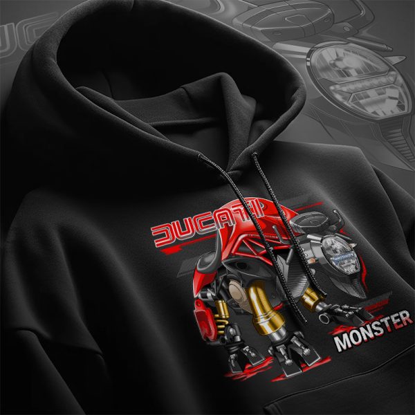 Hoodie Ducati Monster 1200 Bison 2014-2016 S Ducati Red Merchandise & Clothing