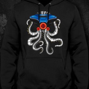 Hoodie Harley Street Glide Octopus Blue+Black Merchandise & Clothing Motorcycle Apparel