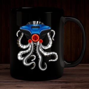 Black Mug Harley Street Glide Octopus Blue+Black Merchandise & Clothing Motorcycle Apparel