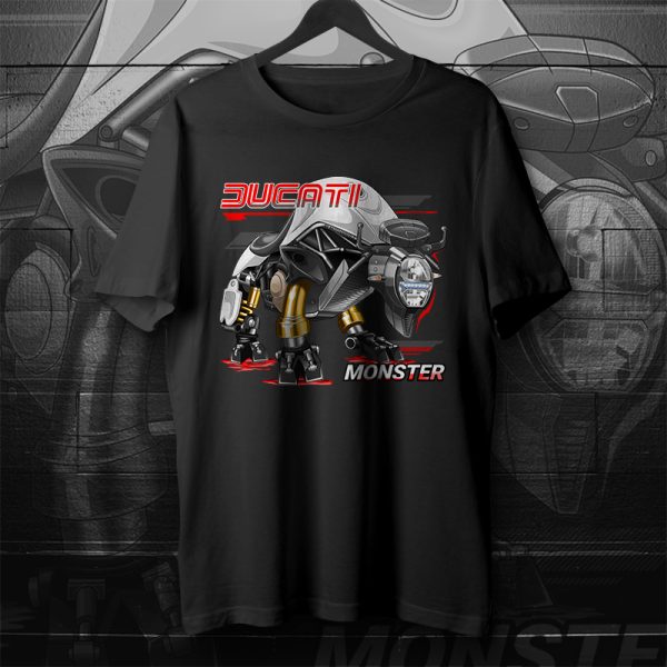 T-Shirts Ducati Monster 1200 Bison 2014-2016 S White Merchandise & Clothing