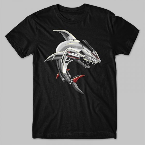 T-shirt Yamaha YZF-R25 Shark Red-White Merchandise & Clothing Motorcycle Apparel