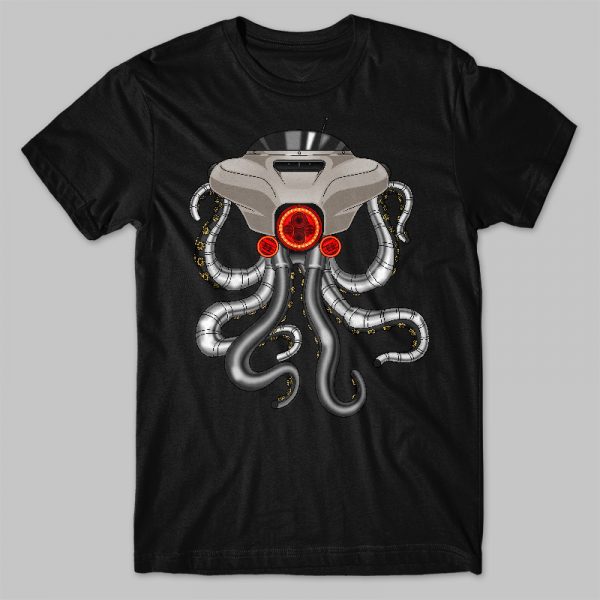 T-shirt Harley Street Glide Octopus White Sand Pearl Merchandise & Clothing Motorcycle Apparel
