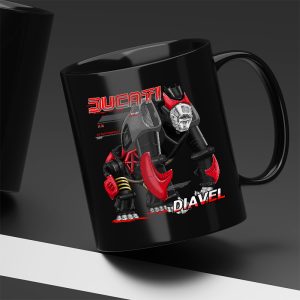 Black Mug Ducati Diavel Gorilla Gray-Red Merchandise & Clothing