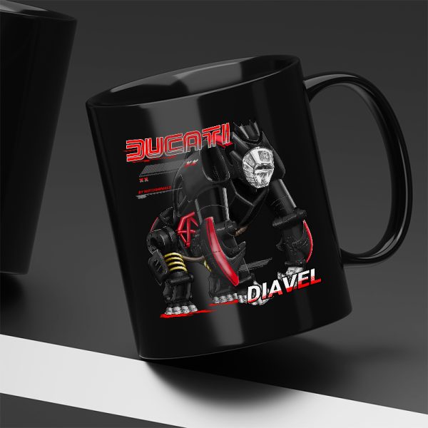 Black Mug Ducati Diavel Gorilla Black Red Merchandise & Clothing