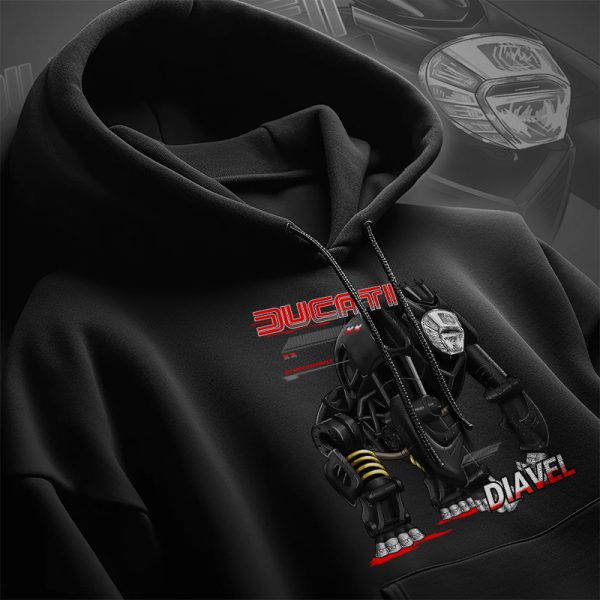 Hoodie Ducati Diavel Gorilla Black Merchandise & Clothing