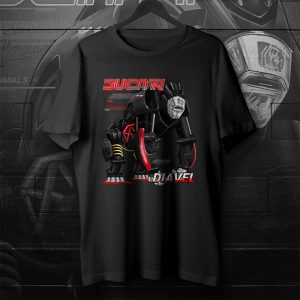 T-Shirts Ducati Diavel Gorilla Black Red Merchandise & Clothing