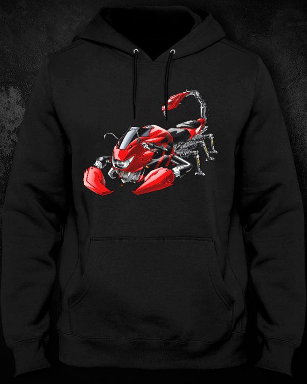 Hoodie Honda CBR 929RR Scorpion Winning Red & Gloss Black Merchandise & Clothing Motorcycle Apparel