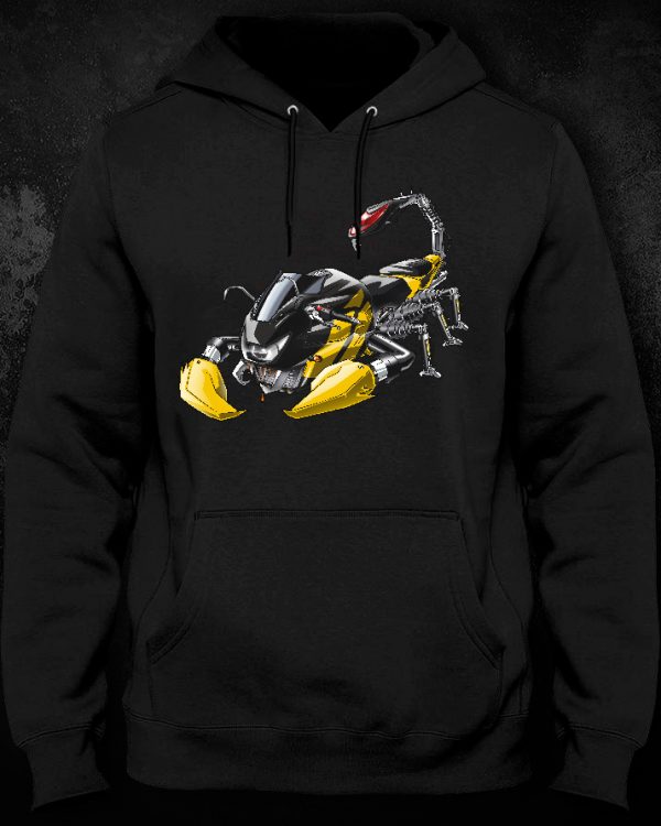 Hoodie Honda CBR 929RR Scorpion Flash Yellow & Gloss Black Merchandise & Clothing Motorcycle Apparel