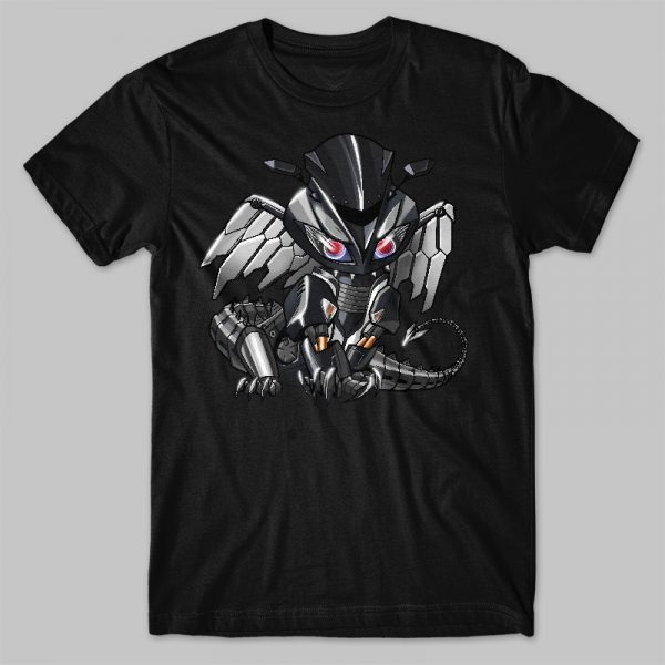 T-shirt Kawasaki Ninja ZX6R Dragonbike Black Merchandise & Clothing