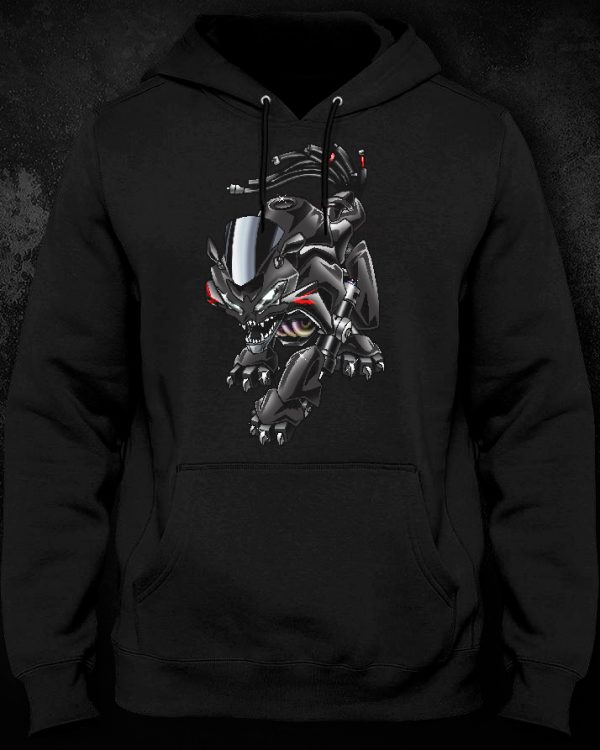 Hoodie Kawasaki Ninja ZX6R Beast Spark Black Merchandise & Clothing Motorcycle Apparel