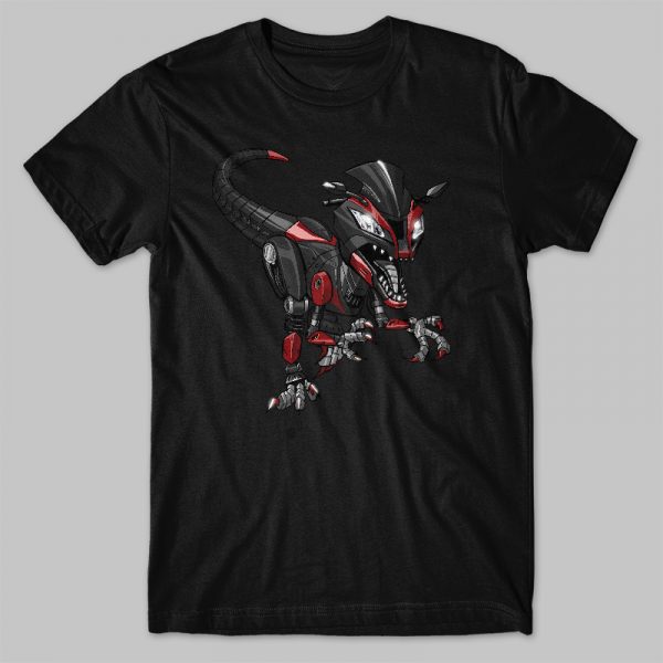 T-shirt Kawasaki ZX10R Raptor Passion Red & Spark Black Merchandise & Clothing Motorcycle Apparel