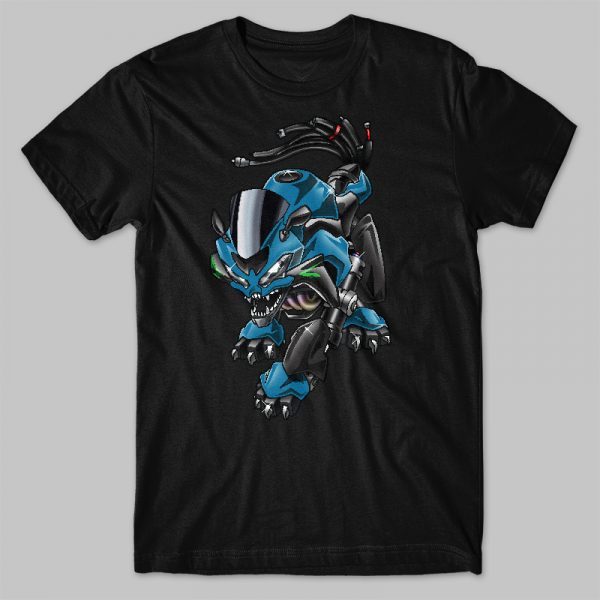 T-shirt Kawasaki Ninja ZX6R Beast Pearl Nightshade Teal Merchandise & Clothing Motorcycle Apparel