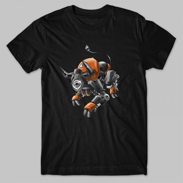 T-shirt Kawasaki Vulcan S Bull Full Orange Merchandise & Clothing Motorcycle Apparel