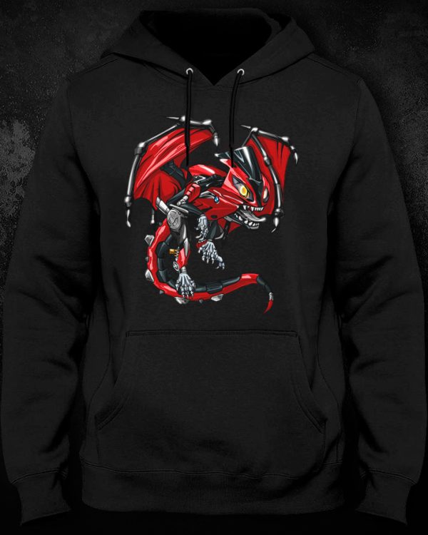 Hoodie BMW S1000RR Dragon 2015-2016 Racing Red & Light White Merchandise & Clothing