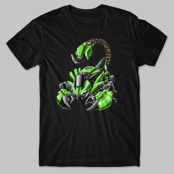 Kawasaki Z900 Scorpion T-shirt Lime Green & Spark Black Merchandise & Clothing Motorcycle Apparel