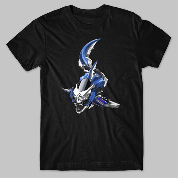 T-shirt Suzuki GSX-R 1000 Shark Triton Blue & Splash White Merchandise & Clothing Motorcycle Apparel