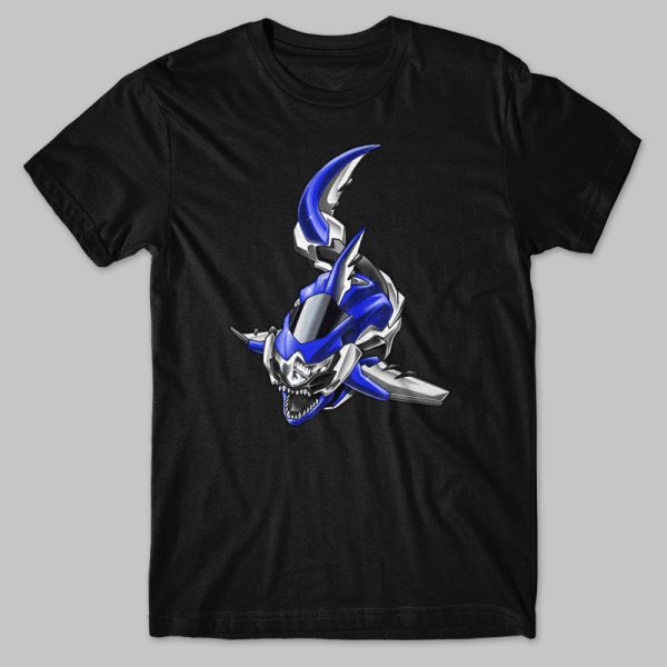 T-shirt Suzuki GSX-R 1000 Shark Triton Blue & Mirage White Merchandise & Clothing Motorcycle Apparel
