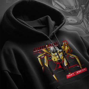 Hoodie Can-Am Spyder RT Spider Circuit Yellow Metallic Merchandise & Clothing Motorcycle Apparel