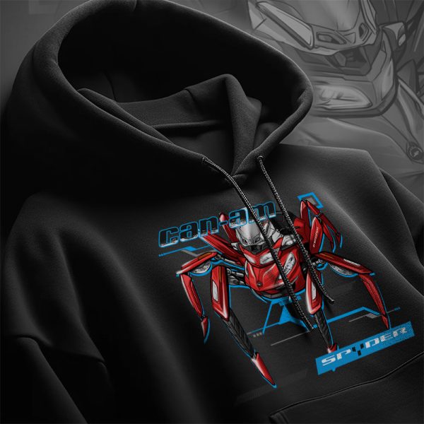 Hoodie Can-Am Spyder RT Spider Intense Red Pearl Merchandise & Clothing Motorcycle Apparel