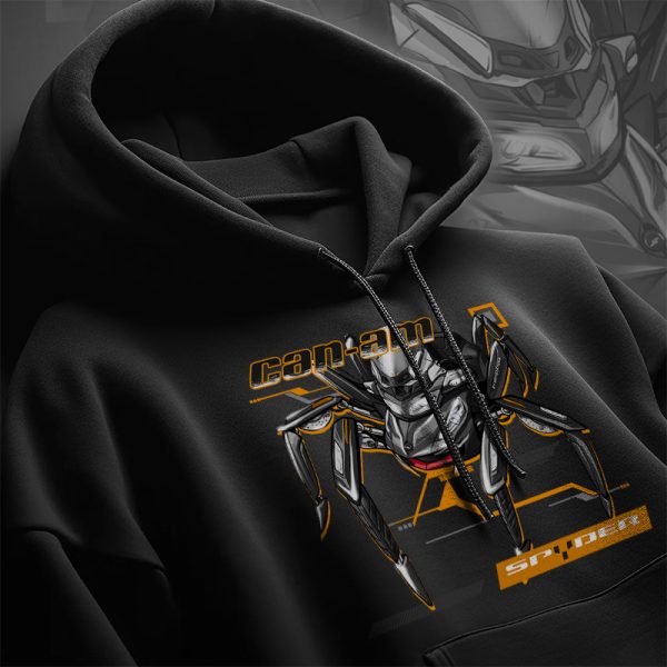 Hoodie Can-Am Spyder RT Spider Monolith Black Satin Merchandise & Clothing Motorcycle Apparel