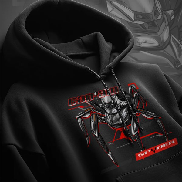 Hoodie Can-Am Spyder RT Spider Timeless Black Metallic Merchandise & Clothing Motorcycle Apparel