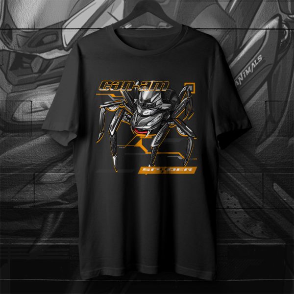 T-shirt Can-Am Spyder RT Spider Monolith Black Satin Merchandise & Clothing Motorcycle Apparel