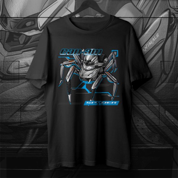 T-shirt Can-Am Spyder RT Spider Silver Platinum Satin Merchandise & Clothing Motorcycle Apparel