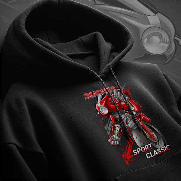 Hoodie Ducati Sport Classic Robot Red Merchandise & Clothing Motorcycle Apparel
