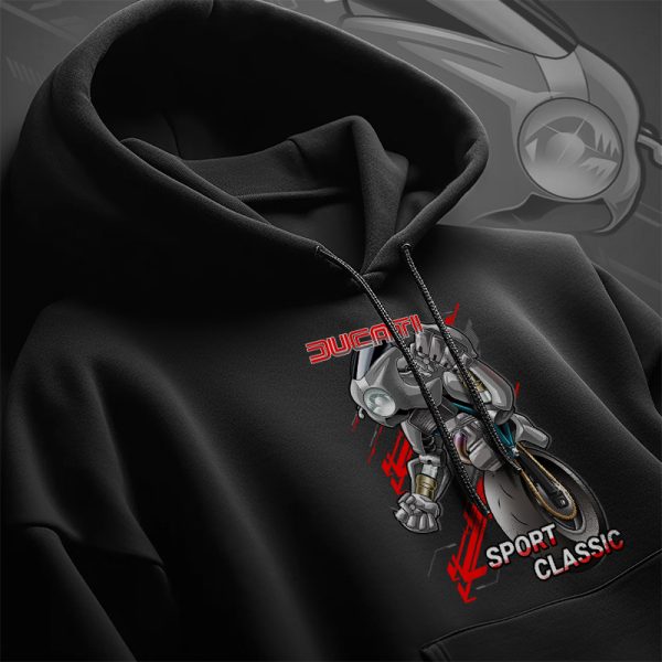 Hoodie Ducati Sport Classic Robot Gray Merchandise & Clothing Motorcycle Apparel