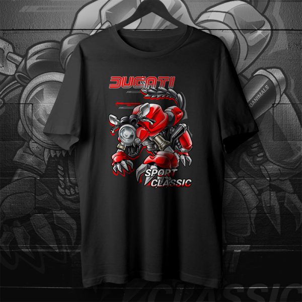 T-shirt Ducati Sport Classic Wolf Red Merchandise & Clothing Motorcycle Apparel