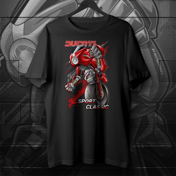 T-shirt Ducati Sport Classic Robot Red Merchandise & Clothing