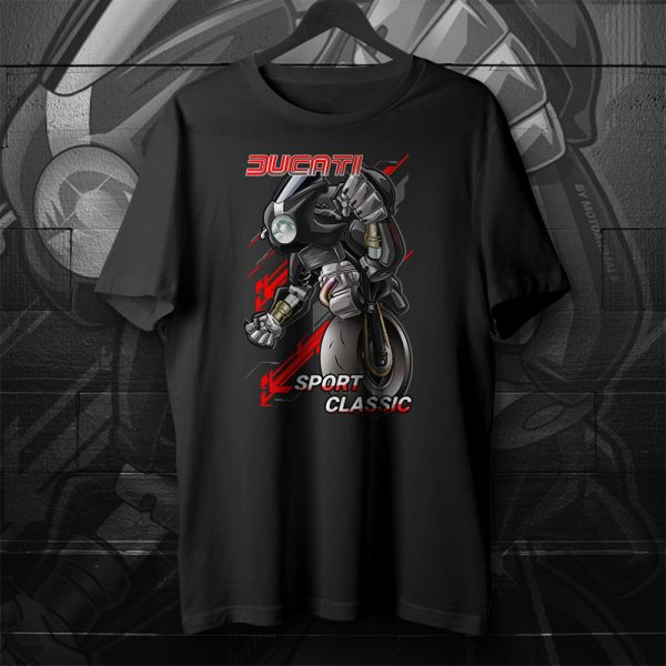 T-shirt Ducati Sport Classic Robot Black Merchandise & Clothing