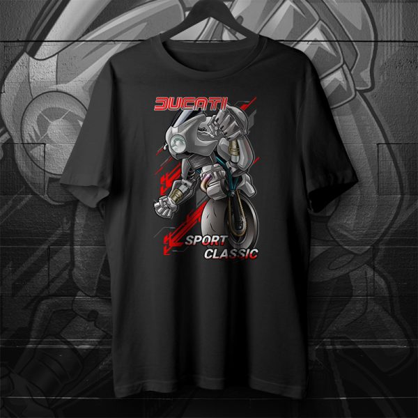 T-shirt Ducati Sport Classic Robot Gray Merchandise & Clothing