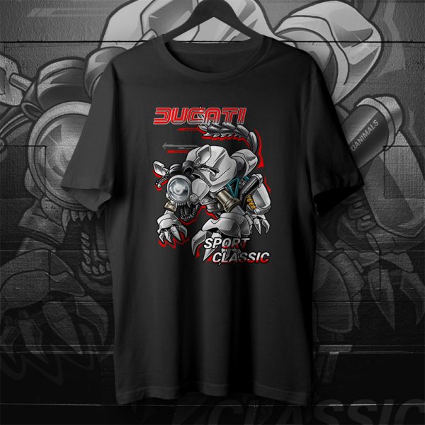 T-shirt Ducati Sport Classic Wolf White Merchandise & Clothing Motorcycle Apparel