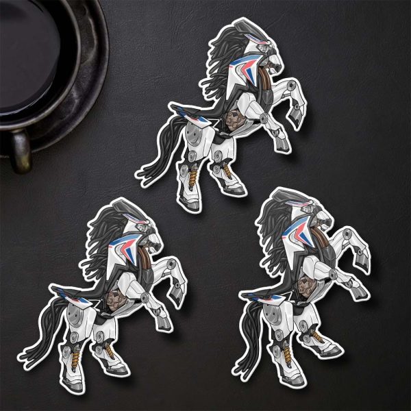Stickers Honda CRF1100L Africa Twin Mustang 2021 Pearl Glare White Tricolor Merchandise & Clothing