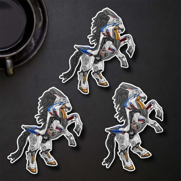 Stickers Honda CRF1100L Africa Twin Adventure Sports Mustang 2020-2021 Pearl Glare White & Blue & Red Merchandise & Clothing