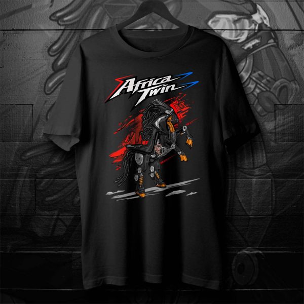 T-shirt Honda CRF1100L Africa Twin Adventure Sports Mustang 2021 Darkness Black Metallic Merchandise & Clothing