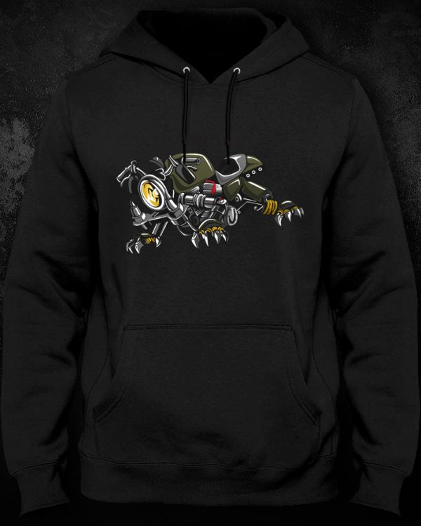 Hoodie Iron 883 Beast Olive Gold Merchandise & Clothing Motorcycle Apparel