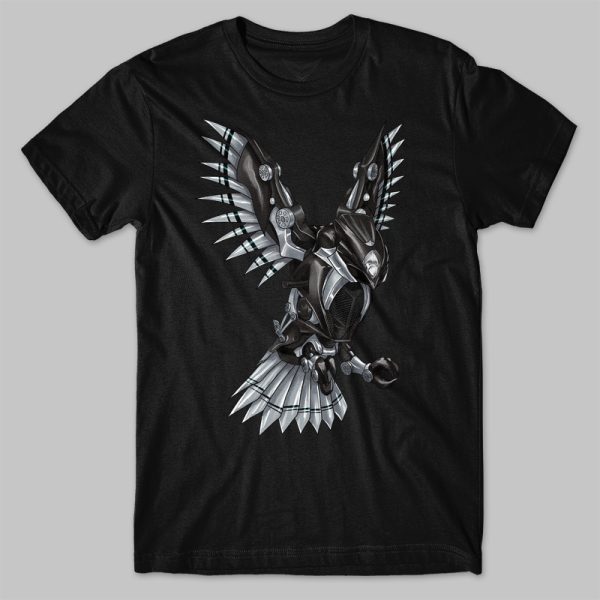 T-shirt Suzuki GSX-R 1000 Bird Mat Black Metallic No. 2 Merchandise & Clothing Motorcycle Apparel