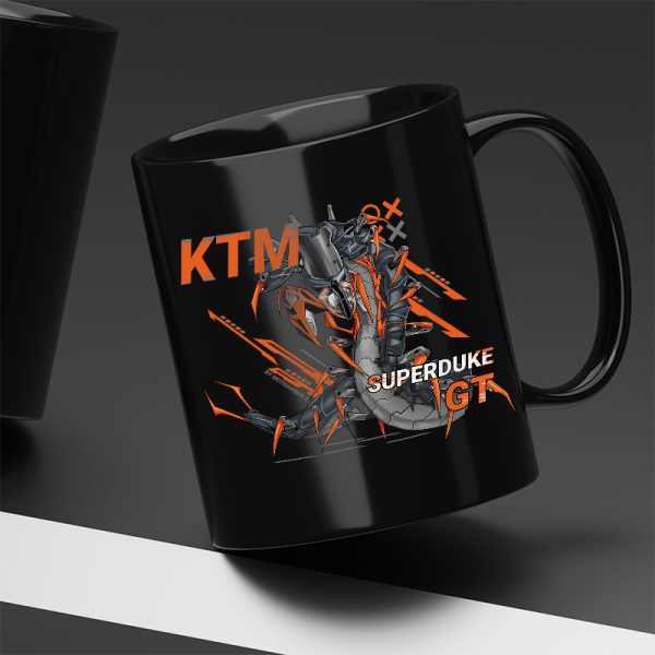 Black Mug KTM 1290 Super Duke GT Centipedes Grey Orange 2023 Merchandise & Clothing Motorcycle Apparel