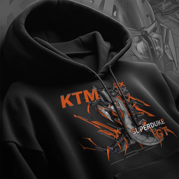 Hoodie KTM 1290 Super Duke GT Centipedes Gray Black Orange Merchandise & Clothing Motorcycle Apparel