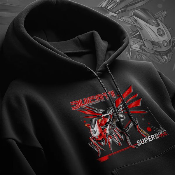 Hoodie Ducati 749/999 Wasp Red-White Merchandise & Clothing Motorcycle Apparel