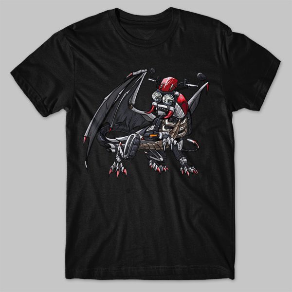 T-shirt Triumph Rocket 3 Dragon Korosi Red Merchandise & Clothing Motorcycle Apparel