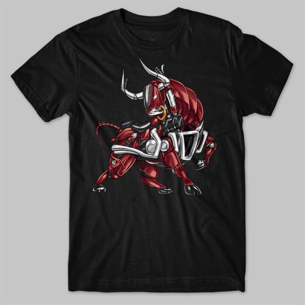 T-shirt Honda VTX 1800 Bull Red Merchandise & Clothing Motorcycle Apparel
