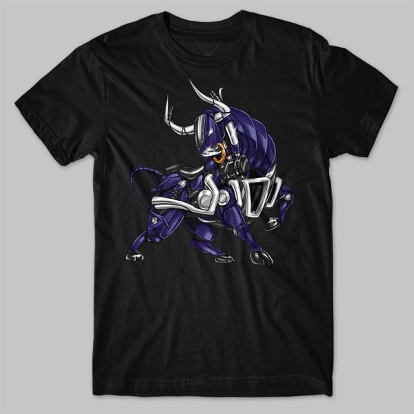 T-shirt Honda VTX 1800 Bull Purple Merchandise & Clothing Motorcycle Apparel