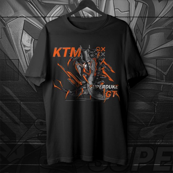 T-shirt KTM 1290 Super Duke GT Centipedes Gray Black Orange Merchandise & Clothing Motorcycle Apparel